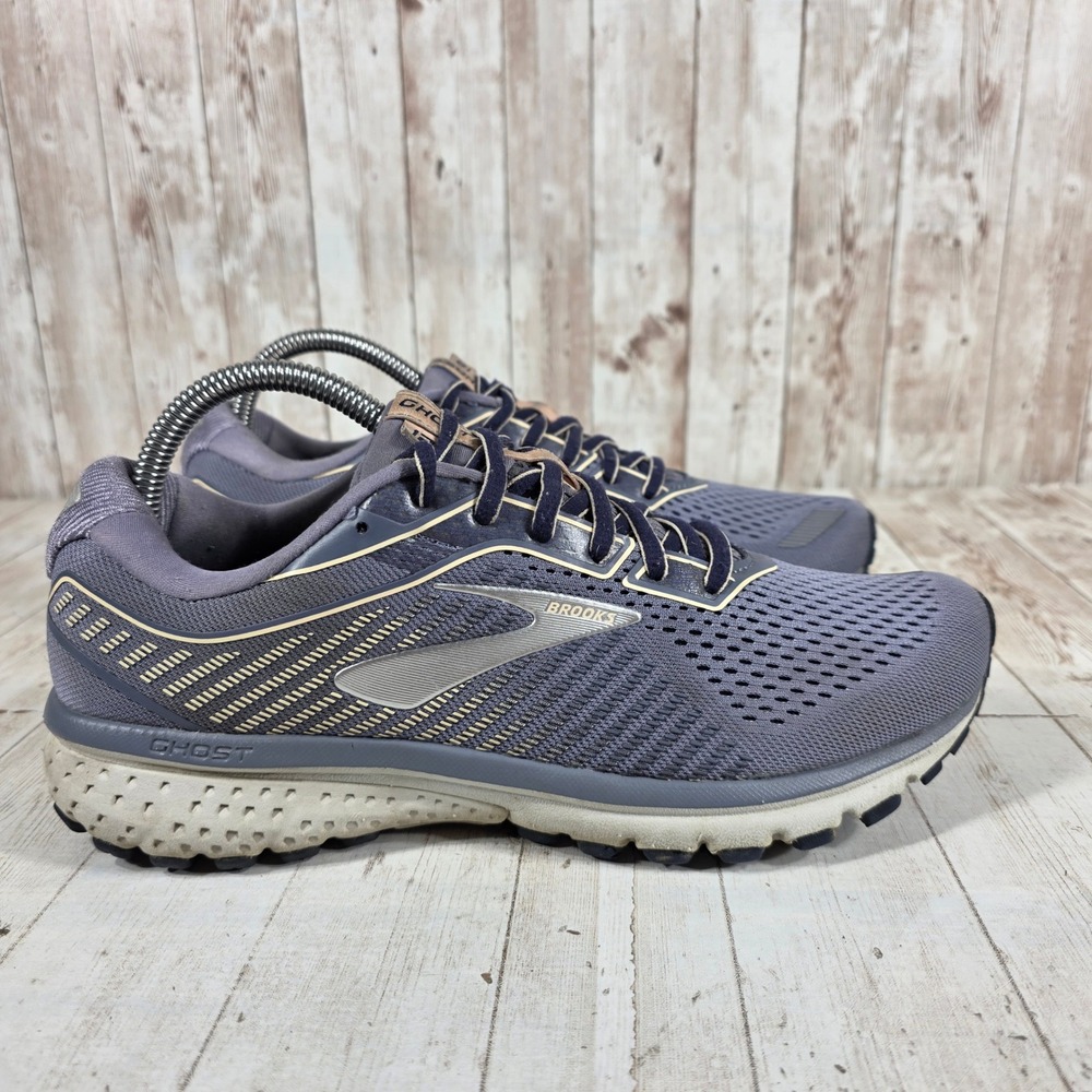 Brooks Ghost 12 Womens Running Shoes Grey Rose Gold 1203051B086 Size 9 B Medium